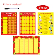 Çocuklar İçin Planlayıcı Set-sarı Kırmızı Alışkanlık Ve Sorumlulu