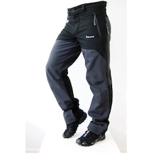 Mudwill Erkek Kışlık Softshell Pantolon Gri - Siyah