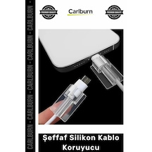 Özel Üretim Esnek Dayanıklı Yumuşak Type C Kaliteli Kırılma Önleyici Şeffaf Silikon Kablo Koruyucu