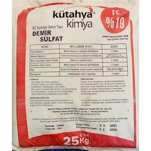 Kimya Demir Sülfat 25 Kg