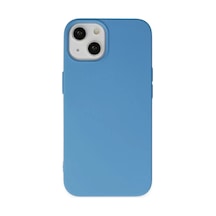 Newface Apple Uyumlu - iPhone 14 Kılıf Nano İçi Kadife Silikon - Mavi