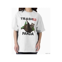 Tarzsokak Çöp Kutusunda Panda Komik Racoon Meme T-shirt Erkekler Kadınlar Için % 100% Pamuk T Shirt Kıs Beyaz