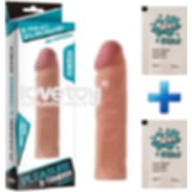 Hızlı Express Lovetoy X-Tender 3 Cm Dolgulu Realistik Penis Kılıfı + 10 Ml Kaydırıcı