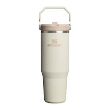 4 Adet Stanley The Iceflow Flip Straw Pipetli Termos Cream 0.89 Litre Çok Renkli