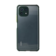 Mi 11 Lite Kılıf Miami Şeffaf Silikon - Koyu Yeşil İtdark31698