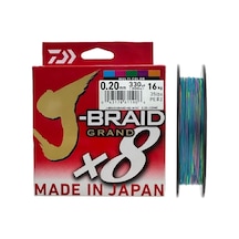 Daiwa J-braid Grand 300m 0.20mm 8x Multi Color İp Misina