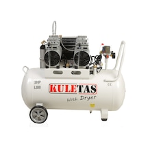 Kuletaş 2 Hp 8 Bar 80 LT Kurutuculu Sessiz Yağsız Dişçi Kompresörü