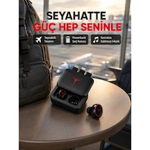 Bluetooth Powerbank Kulaklık Kablosuz, Uzun Pil Ömrü, Dokunmatik Ve Yüksek Ses Kalitesi