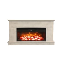 Dlc Large Penida Retro Beton Desen 1800 Watt Dekoratif Elektrikli Şömine