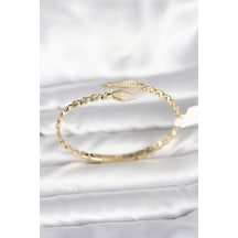 Yılan Model Pirinç Gold Renk Kadın Kelepçe Bileklik Vice1395 1796 Çok Renkli