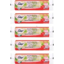 Büzgülü Çöp Torbası / Poşeti - Büyük Boy 65x70 - Çilek Kokulu - 5 Rulo 50' Li