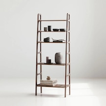 Woodesk Sombra, Ahşap Kitaplık Ve Raf Ünitesi, 190x75, Ceviz Renk Woodesk Sombra, Ahşap Kitaplık Ve Raf Ünitesi, 190x75, Ceviz Renk