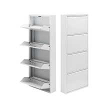 4'lü Metal Ayakkabılık - Beyaz