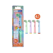 Kids Fun - Çocuklara Özel Extra Yumuşak Oral B Şarjlı Diş Fırçası Yedek Başlığı - 4'lü Yedek Başlık