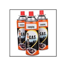 3 Adet Kamp Ocak Gazı Valfli Kartuş 227gr- Kykt.199 Çok Renkli