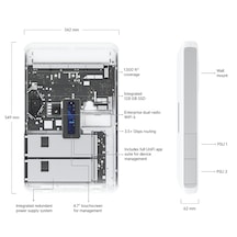 Ubıquıtı Udw 16 Port Gıgabt 12 Port Poe + 1x10gb Sfp+ 300 Kullanıcı Destekli 3.5gbps Wıfı6 Duvar Tipi Router