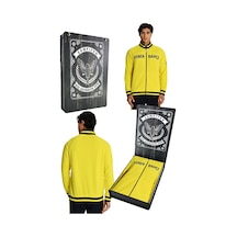 Fenerium Fenerbahçe Sarı Tribün Lazer Kutulu Arma Detay Erkek Sweatshirt Lacivert