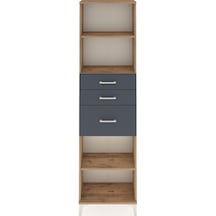 Arges Dolap 3 Raflı 3 Çekmeceli 60x30x221 Çam-antrasit Çam