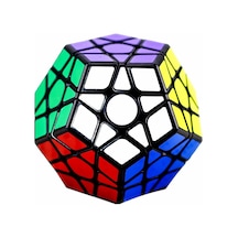 Megaminx Hız Küpü, 3x3x3 Beşgen Hız Küpü Dodecahedron Sihirli Küp Bulmaca Siyah Standart