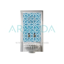 Armada Çini 60X100 CM Sp 83 Mavi Beyaz Serigraf Türk Hamamı Pano