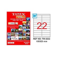Tanex Laser Etiket 100 Yp 105x25 Laser-copy-ınkjet Tw-2222 Diğer
