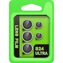 Newface Samsung Uyumlu Galaxy S24 Ultra Raze Metal Kamera Lens - Gri,