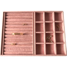 Yerli Üretim Venedik Model Süet Kumaş Pembe 34/24 Cm Tırnaklı-sos
