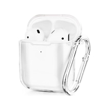 Apple Uyumlu AirPods 1. / 2. Nesil İle Kılıf Kristal Silikon Şeffaf Case Şeffaf