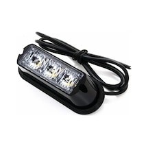 Araba Kamyon 3 Led Kırmızı Acil Flaş Uyarı Işığı 12-24v