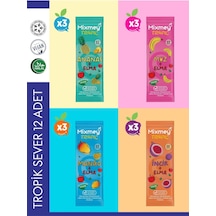 Mixmey Tropik Sever Meyve Barı 12 Adet | Atıştırmalıklar – Vegan, Glutensiz (20GR X 12 ADET)
