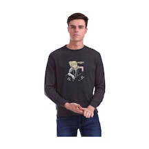 Anime Thumb Faırytail Baskılı Füme Erkek Örme Sweatshirt