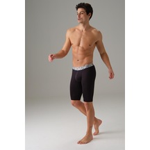 Doreanse Erkek Sportif Uzun Boxer Şort 1786-Siyah