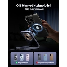 Magflow Qi2 Sertifikalı 15w İphone Şarj İstasyonu, Magsafe İle Uyumlu 2&apos Si 1 Arada Manyetik Şarj İstasyonu, İphone 16,16 Pro,16 Pro Max,15,14,13,airpods İçin Katlanabilir Kablosuz Şarj Cihazı