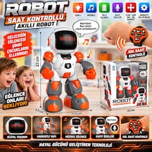 Akıllı Robot Oyuncak Saat Kontrollü Pilli Sesli Işıklı Dijital Robot Çocuk Oyuncağı