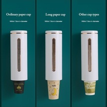 Pazly Siyah Duvara Monte Otomatik Bardak Depolama Rafı Kağıt Bardaklar Dağıtıcı 28x9.5 Cm Siyah