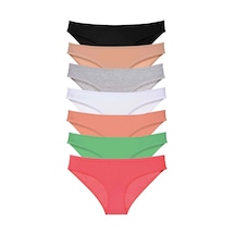 7 Adet Süper Eko Set Likralı Kadın Slip Külot Set 7 Çok Renkli