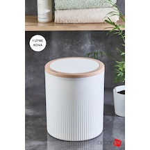 Büyük Çöp Kovası 7 Litre Ofis, Mutfak Ve Banyo İçin Şık Ve Kullanışlı Kova Beyaz