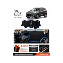 Ford Kuga 2013-2015 Uyumlu Torpido Koruma, Torpido Örtüsü, Torpido Kılıfı - Siyah Mavi