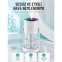 Hava Nemlendirici Led Işıklı Sessiz Çalışan Otomatik Kapanmalı Masaüstü Nemlendirme Cihazı Çok Renkli