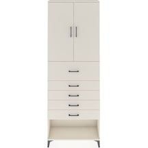 Arges Dolap 3 Raflı 5 Çekmeceli 2 Kapaklı 88x30x243 Aytaşı-aytaşı Aytası