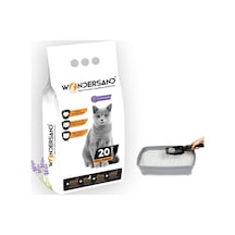 Wondersand Lavanta Kokulu Topaklaşan Kalın Beyaz Bentonit Kedi Kumu 20 L