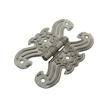 Dekoratif Yaprak Kelebek Menteşe Gümüş 4 Adet 6.5 x 4.5 Cm