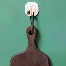 2li Yapışkanlı Retro Askılık Dolap Kapak Kulpu Beyaz 5468 Çok Renkli