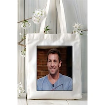 Art Hediye Adam Sandler Baskılı Bez Çanta Omuz Çantası Kişiye Özel Desen 2 Çok Renkli
