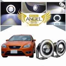 Ford Focus 2 Uyumlu, Universal Mercekli Led Sis Farı, 76mm Beyaz Renk
