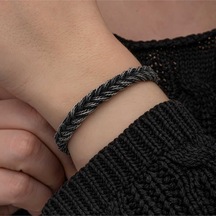 Casera's Gümüş Kazaziye Örgü Bileklik Csr2185580 Gümüş