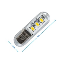 Mini Usb Led Lamba 5730 Smd 3 Led Anahtarlık Portatif Taşınabilir Gece Lambası