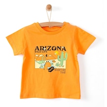 Hellobaby Basic Arizona Baskılı Tshirt Erkek Bebek 24yhlbetst004 Mercan 24YHLBETST004_Mercan