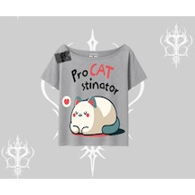 Tarzsokak Paws Off Yazılı Kedi Baskılı Streetwear Kayık Yaka Tshirt Beyaz