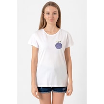 One Piece Anime Gomu Gomu Devil Fruit Beyaz Kadın Bisikletyaka Tshirt 001